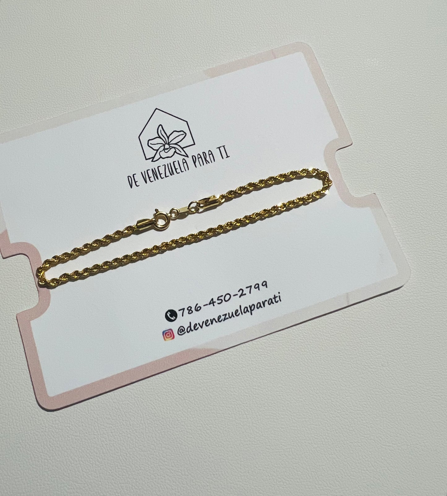 Pulso tejido Cordon Oro18k