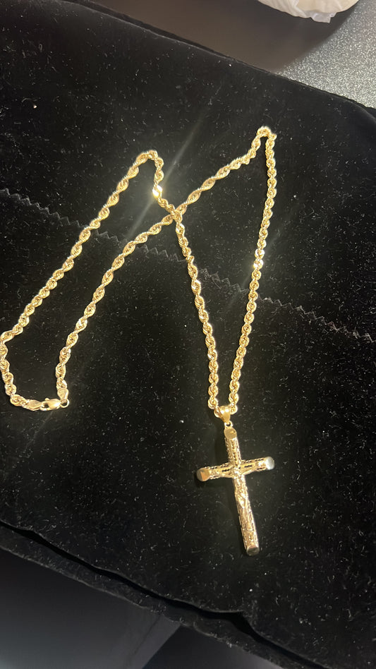Chain torzal Oro10k with charm