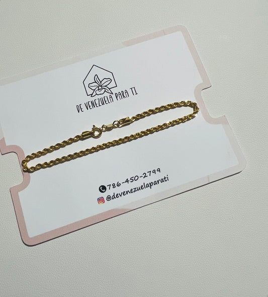 Pulso tejido Cordon Oro18k