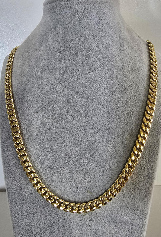 Chain Miami cuban 7mm, 24” Gold 10k